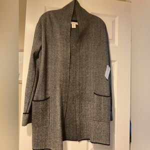 Christian Siriano black & white sweater jacket (never worn)